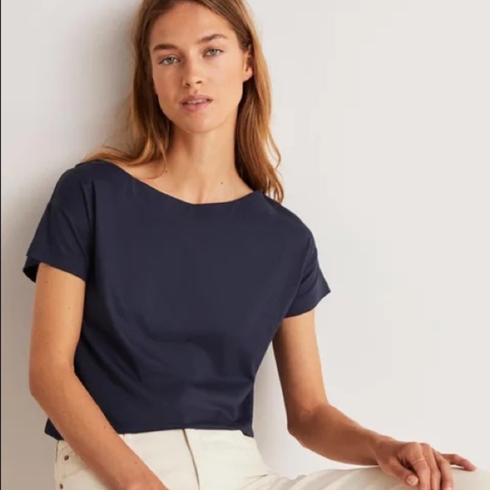 NWOT Boden supersoft boatneck tee L